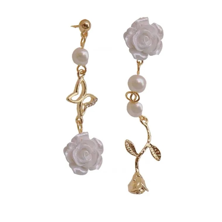 Khuyên Tai Dáng Dài Hình Hoa Phong Cách Retro Sang Trọng 2022