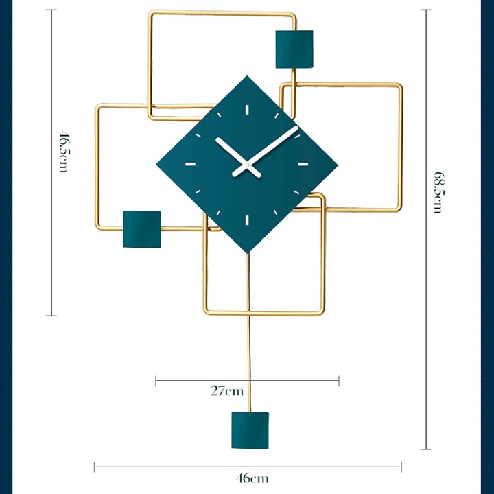 Đồng hồ trang trí nhà cửa, trang trí không gian nhà, đồng hồ treo tường tiện ích sang trọng hiện đại DH-135