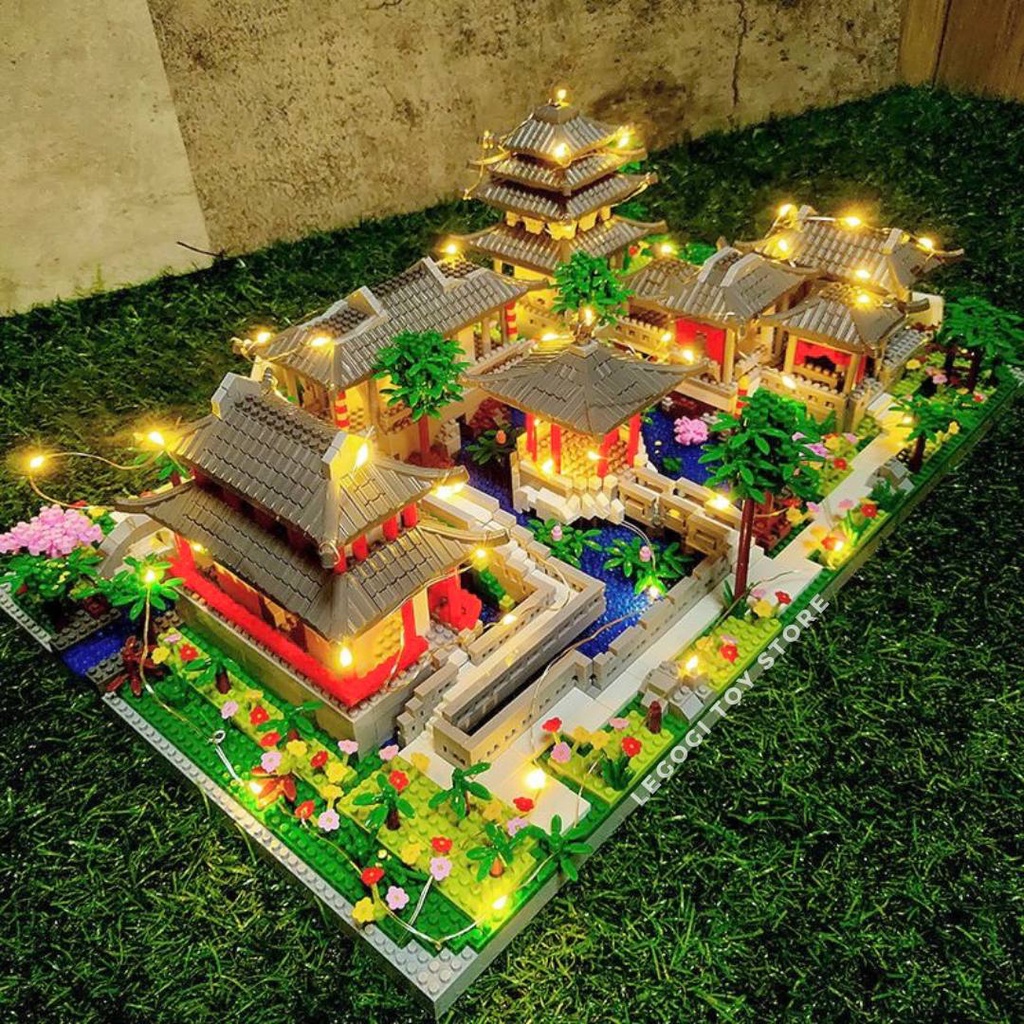 Đồ chơi xếp hình Legogi VƯỜN TÔ CHÂU gạch nhỏ NANOBLOCK mô hình vườn ngự uyển trang trí quà tặng sinh nhật