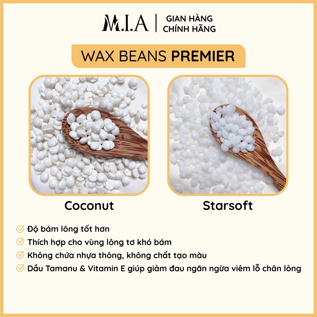 Hộp 500gr Sáp Wax Lông Nóng Cao Cấp Coconut hương dừa siêu bám lông, wax tay chân, bikini, wax nách