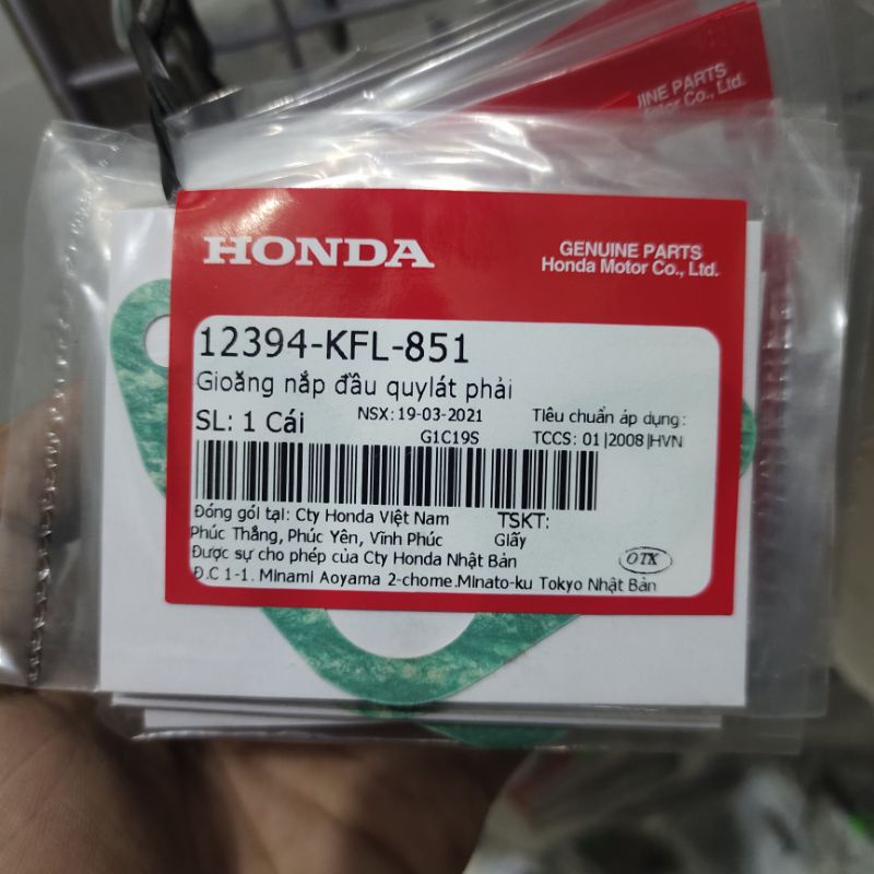 Ron, gioăng nắp đầu quy lát phải HONDA Dream 100/ Wave 100