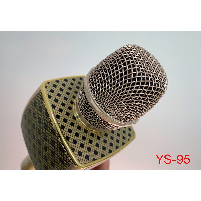 Mic karaoke YS95 cao cấp - Micro Bluetooth YS-95 tích hợp loa bass không dây