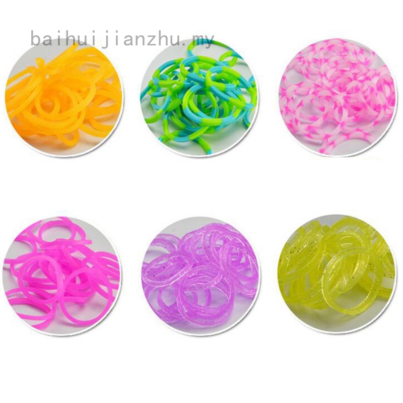 Bộ 600 Dây Thun Cao Su + Kim + Vòng Tay Tự Làm