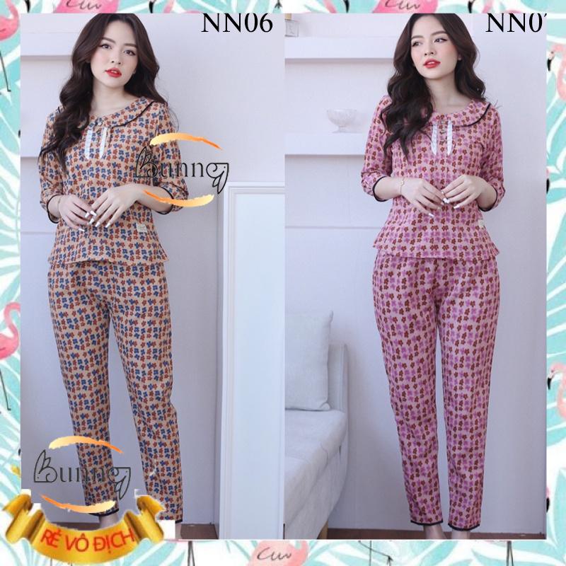 QUẦN ÁO BỘ NỮ MẶC NHÀ CHẤT LIỆU NHUNG NHẬT DÀY DẶN MỀM MỊN HỌA TIẾT ĐẸP