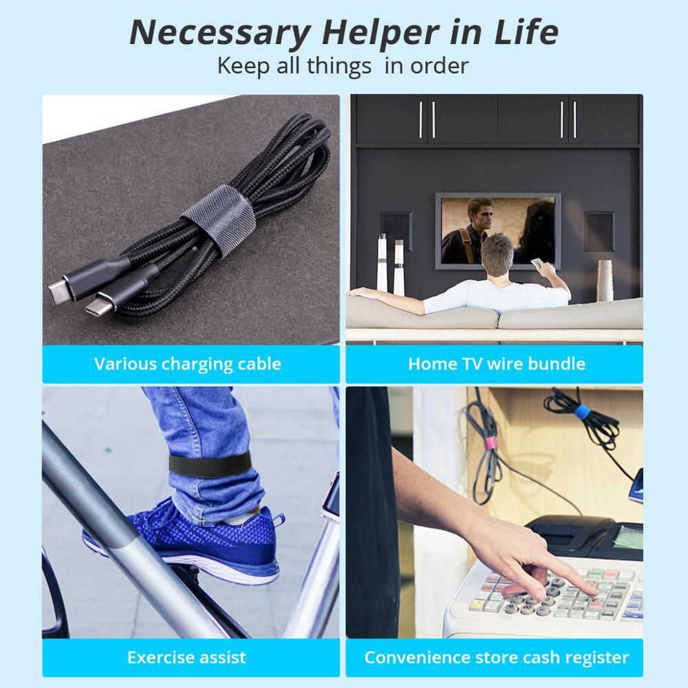 Kẹp quấn dây cáp/tai nghe NORMAN bằng nylon đa năng có thể tái sử dụng