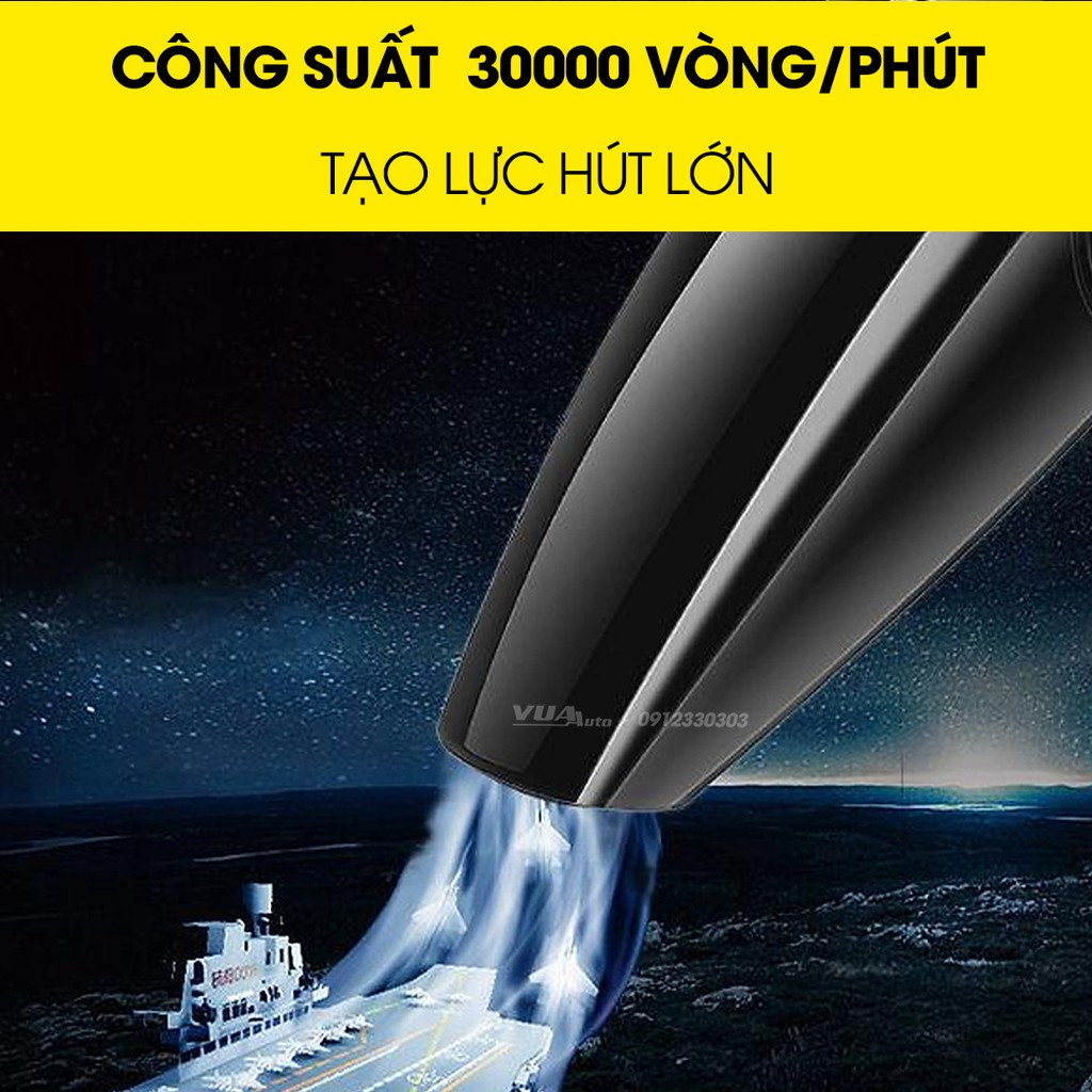 Máy hút bụi ô tô cầm tay VuaAuto cắm tẩu 12v, công suất 120w hút bụi nhanh mạnh tiện lợi, giúp xe ô tô luôn sạch sẽ