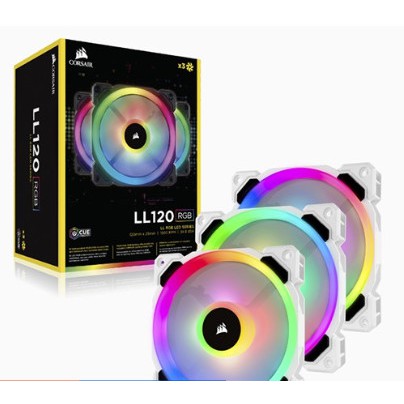 Bộ 3 quạt máy tính 120mm Corsair LL120 RGB kèm Node PRO - Hàng Chính Hãng