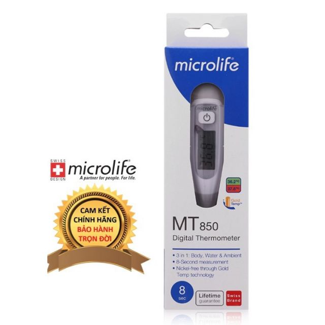Nhiệt kế điện tử kẹp nách 8 giây Microlife MT850