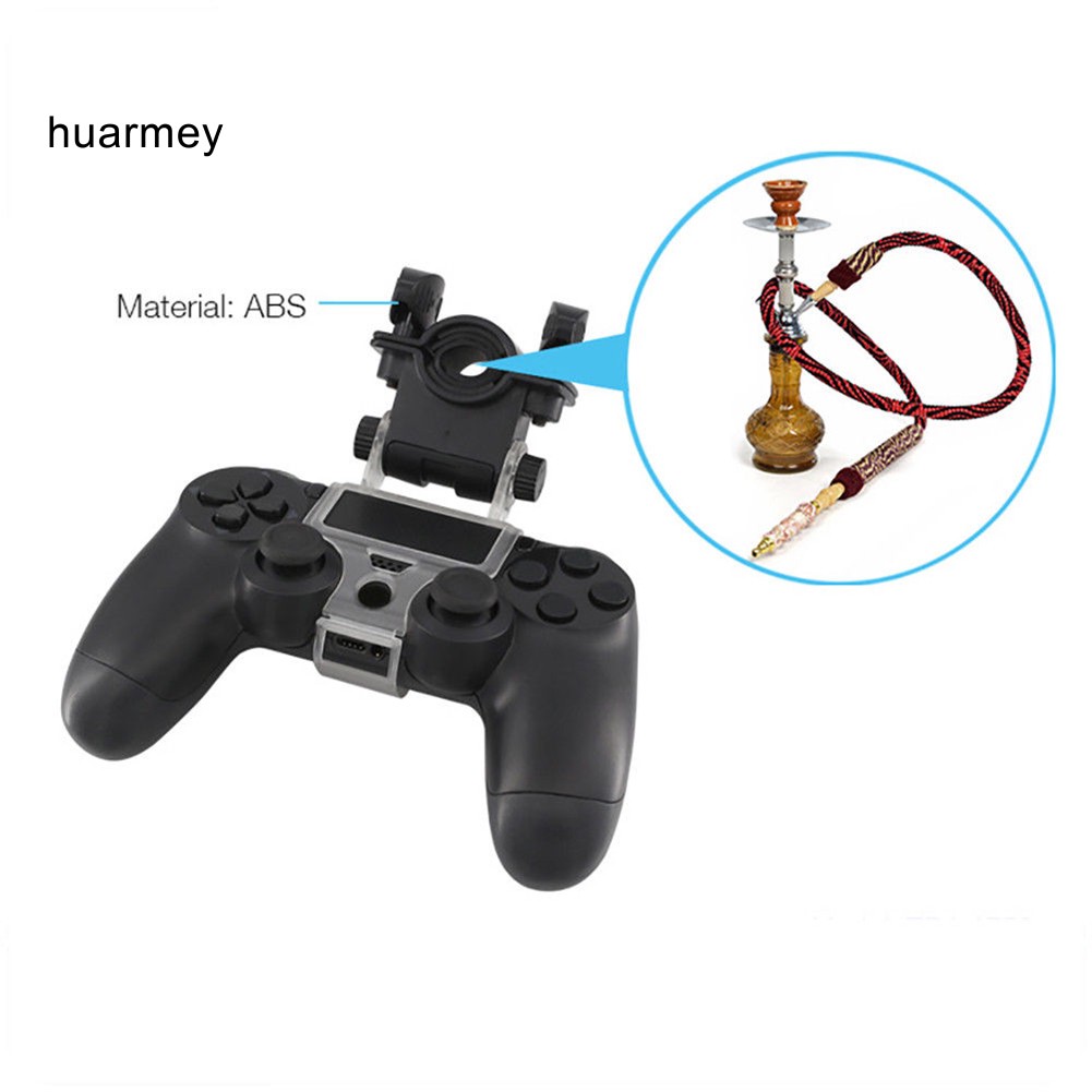 ♗HU Hookah Smoke Play Hose Holder Phone Bracket for Sony PS4 Slim Pro Controller