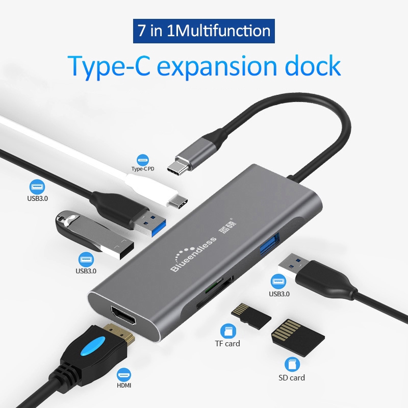 Type C Laptop Docking Station USB 3.0 HDMI USB Hub for Huawei/XiaoMi DELL [EXO1]