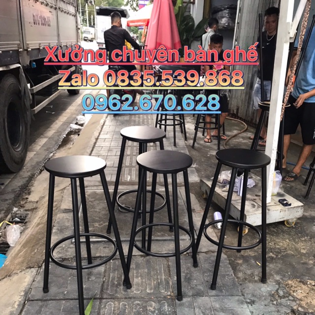 Bàn ghế cafe sắt sân vườn ngoài trời, bàn ghế quán cà phê phạm hùng