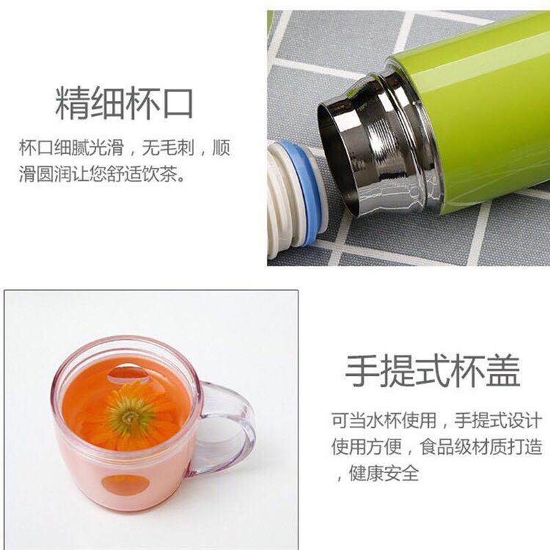 Một Cốc Sử Dụng KépBình Nước Giữ Nhiệt Bằng Thép Không Gỉ 500ml 304 S Chất Lượng Cao