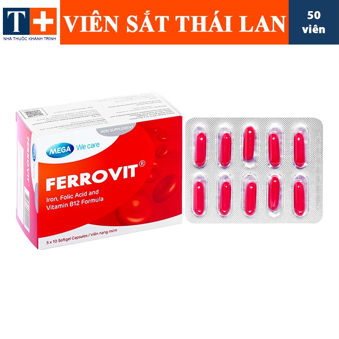 Viên uống bổ sung sắt FERROVIT - Dùng cho Phụ nữ có thai, người thiếu máu cho thiếu sắt