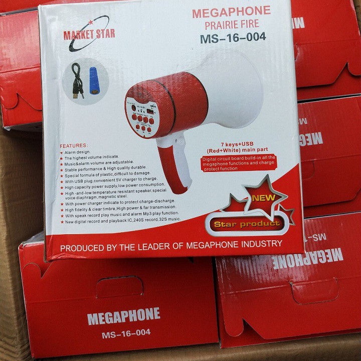 [Loa Phát Thanh] Loa Phóng Thanh Cầm Tay Mini Megaphone Có Ghi Âm Phát Lại, Tích Hợp Cổng USB và Thẻ Nhớ