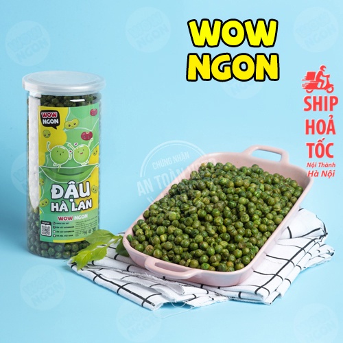 Hạt đậu hà lan rang tỏi ớt ăn vặt WOWNGON loại 1 Giòn ngon - đậm vị