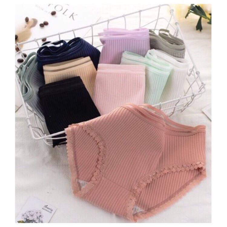 quần lót cotton viền ren nhỏ | BigBuy360 - bigbuy360.vn