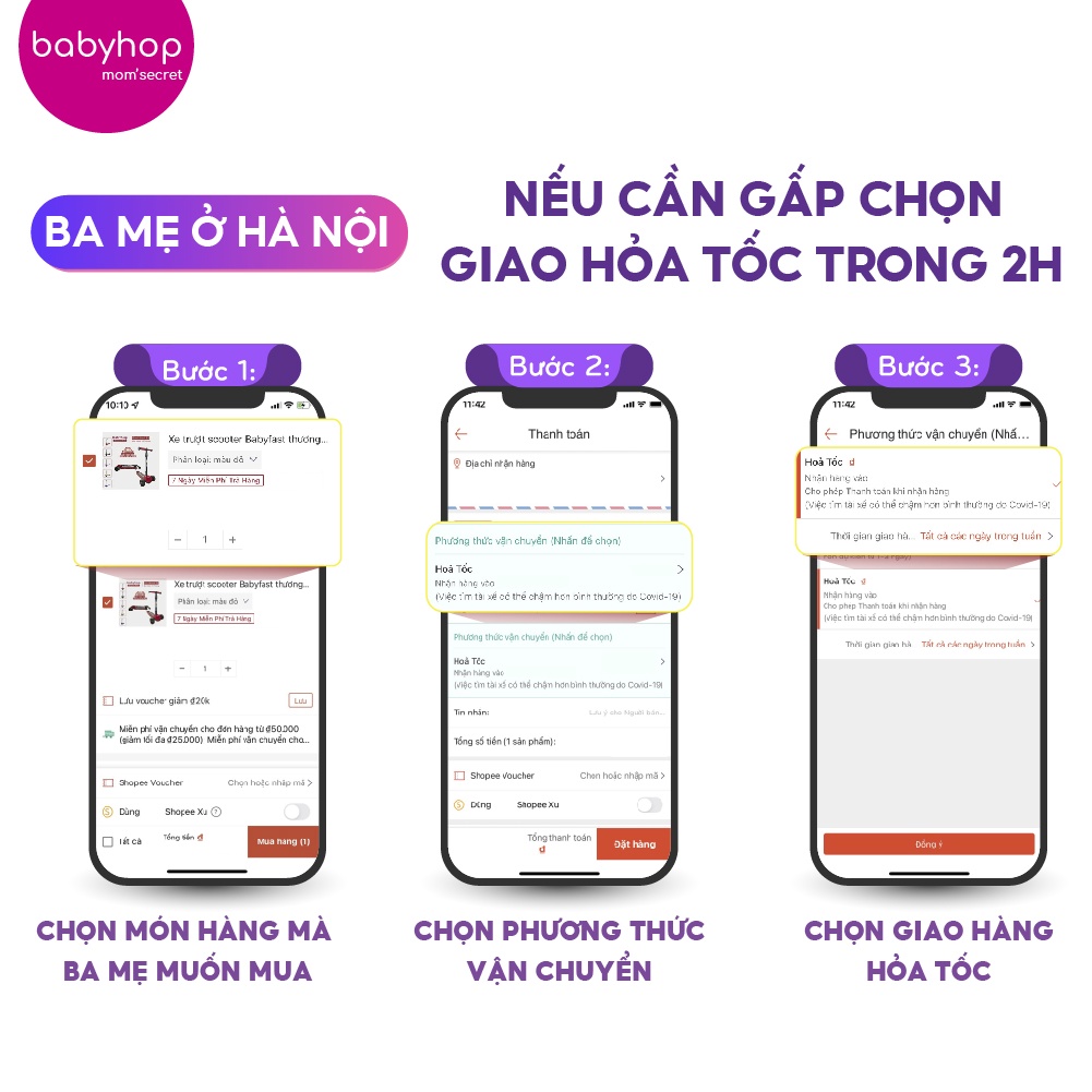 Combo 2 Ghế bậc thang đa năng H2 Babyhop thiết kế 2 bậc giúp bé vệ sinh độc lập, ngồi đọc sách có thể tháo rời