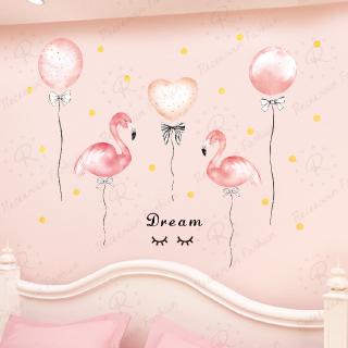 Decal dán tường hình chim hồng hạc
