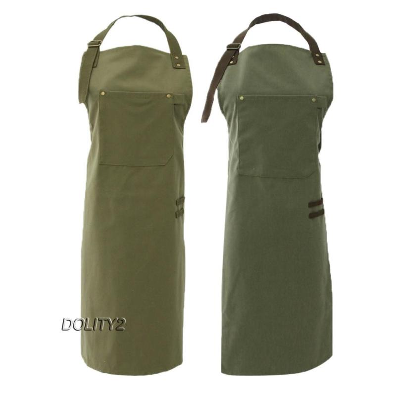 [Dolity2] Tạp Dề Vải Canvas Có Dây Đeo Điều Chỉnh Được Chuyên Nghiệp