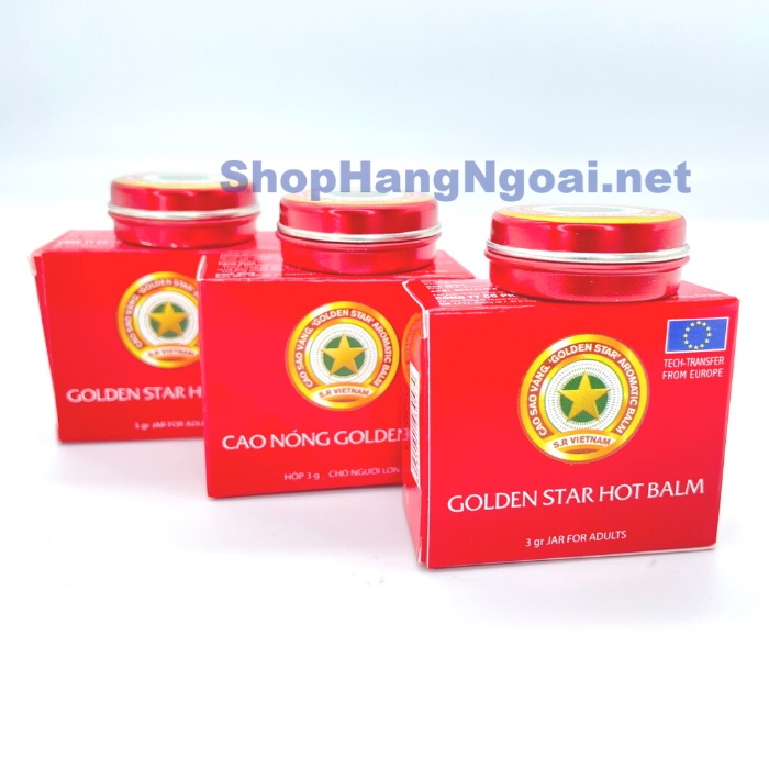 10 hộp cao nóng/ cù là/ cao xoa Golden star 3g