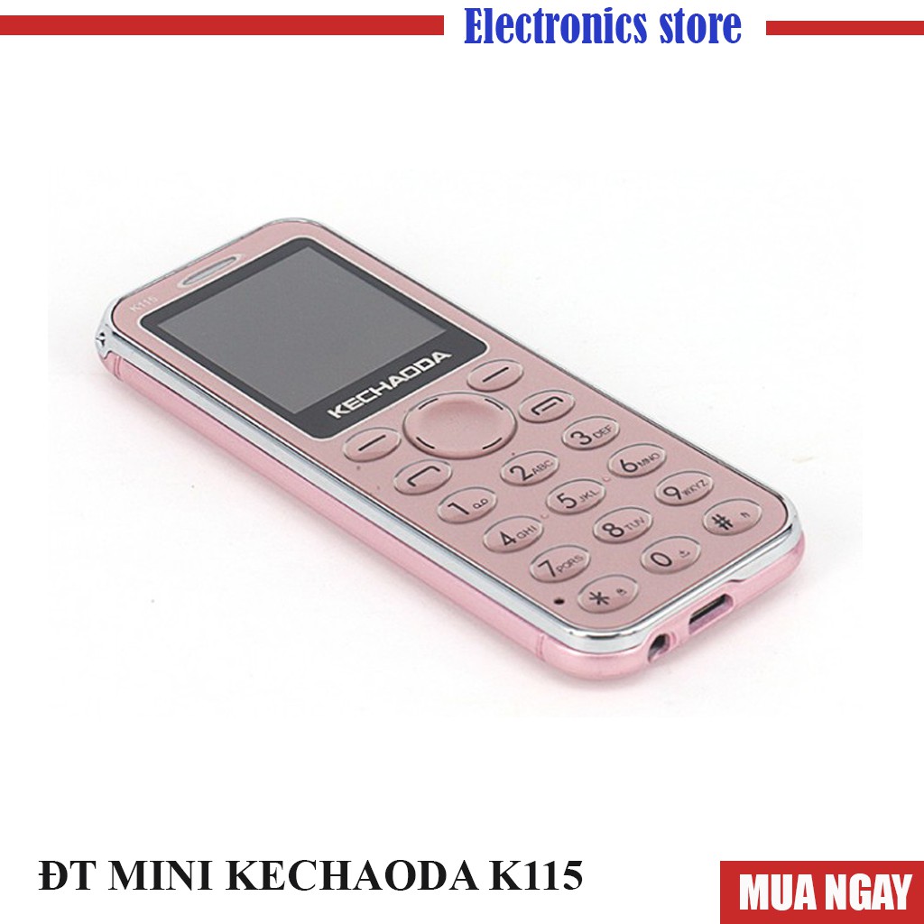 Điện thoại mini Kechaoda K115 kiêm tai nghe bluetooth nhỏ gọn 3 sóng siêu mỏng BH 12 tháng