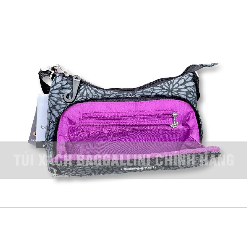Túi đeo chéo Baggalini hoạ tiết hoa cúc tròn