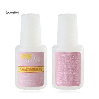 Keo dán móng tay trong suốt tự dính kèm cọ 10g