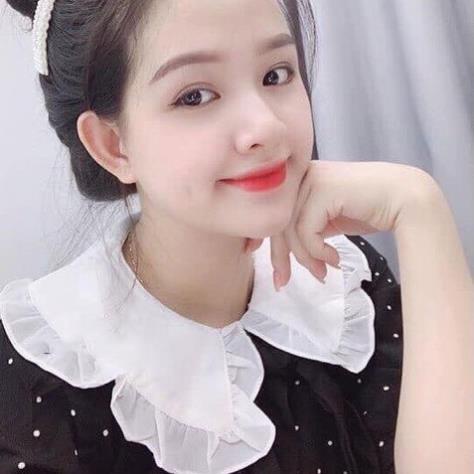 Váy bầu đen chấm bi cổ cánh sen - thiết kế độc quyền - chất vải đũi Thái Cao cấp mềm mại feezsai 40-75Kg -HD17