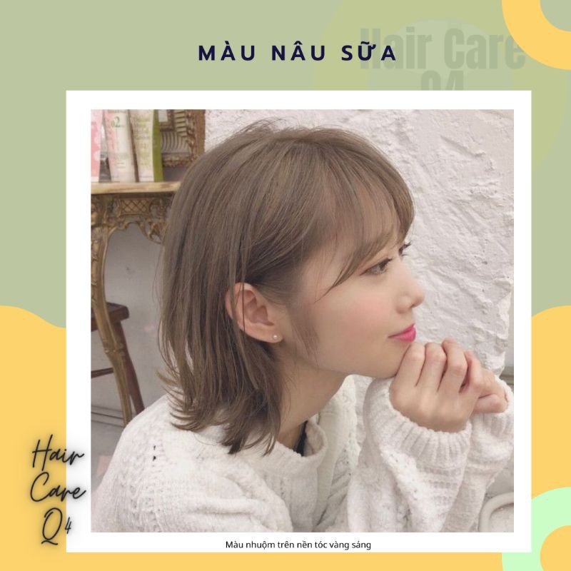 Kem nhuộm tóc thảo dược màu nâu sữa Ship