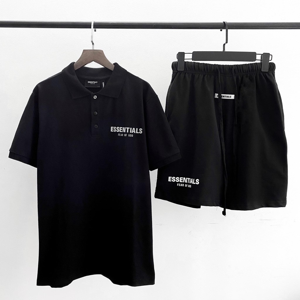 Set Polo cộc tay Essentials MSW Town, đồ bộ quần áo mùa hè cotton nam nữ unisex