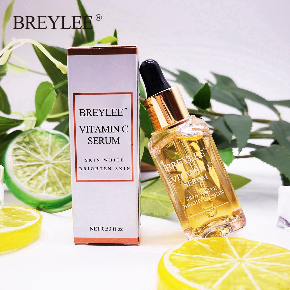 BREYLEE serum blance Vitamin C Brighten Face Skin Care Fade Dark Spots Freckle Anti-Aging Whitening 17ml