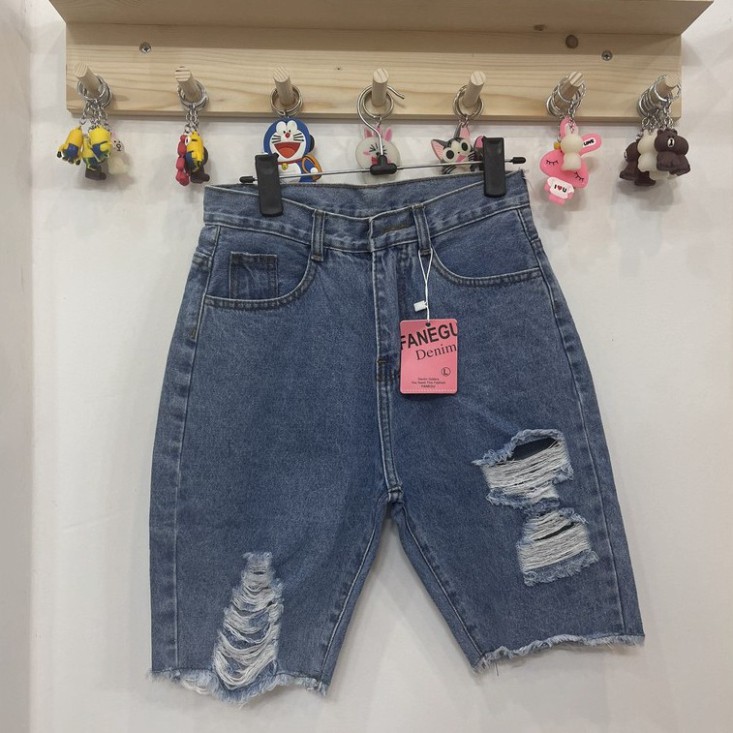 Quần Short Jeans Ngố Nữ Ống Rộng MON Rách Ulzzang Nhiều Mẫu Hàng Cao Cấp