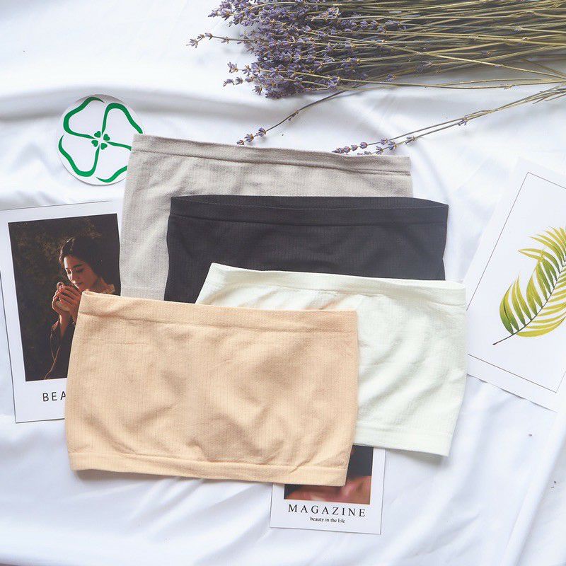 Áo Ống Cotton Dày Dặn Co Giãn, ÁO Lót Nữ Cúp Ngang Mã 0123