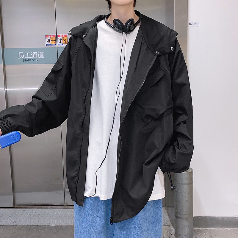 Áo khoác gió khóa chéo Hàn Quốc