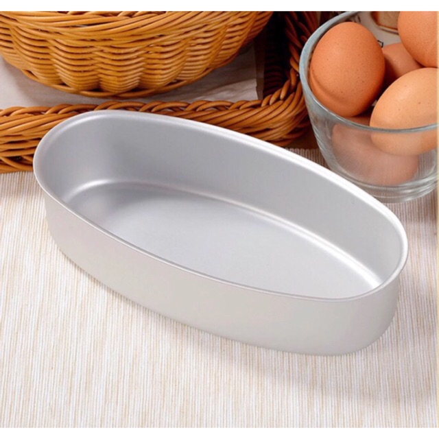 Khuôn bánh mì hoa cúc, khuôn oval nhôm đúc D08