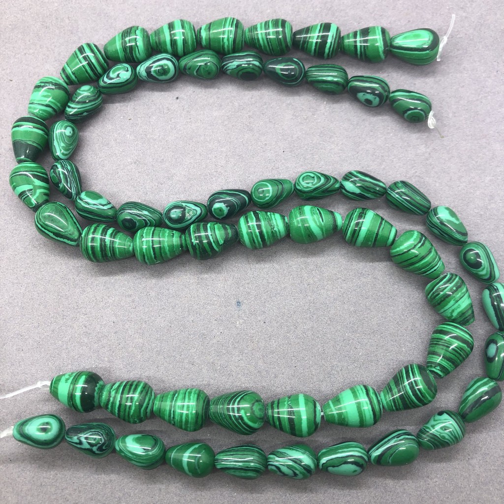Chuỗi Hạt Đá Malachite Tự Nhiên Dùng Làm Vòng cổ