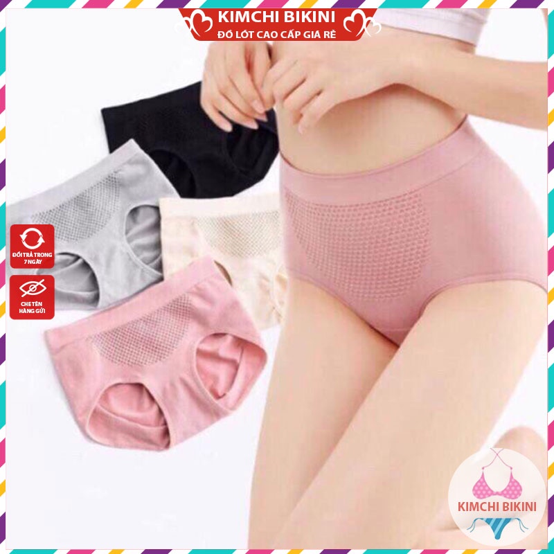 Quần lót nữ cotton freesize ôm bụng nâng mông có túi zip cho 40-63kg KIMCHIBIKINI kháng khuẩn thông hơi xuất nhật QL002
