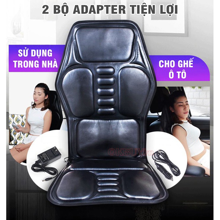 [Chính hãng] Ghế nệm massage ô tô có nhiệt sưởi Ming Zhen 308 - 12V