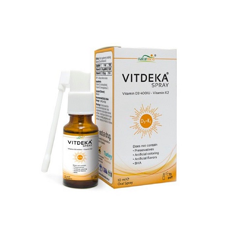[CHÍNH HÃNG ] VITDEKA SPRAY- Bổ xung vitamin D3 +K2 tăng cường hấp thu Canxi giúp xương , răng chắc khoẻ