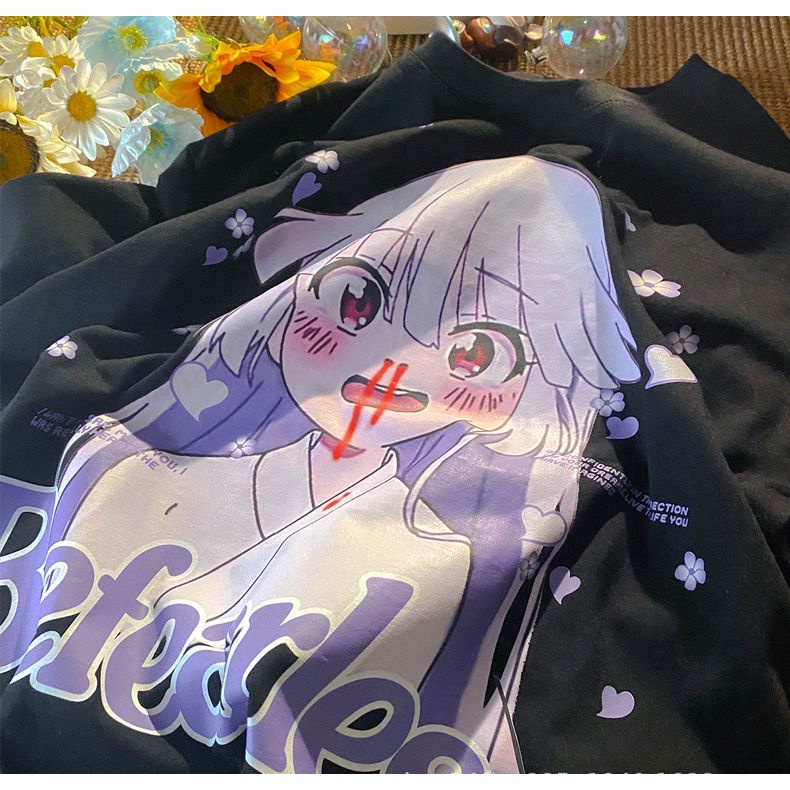 Áo Thun Tay Ngắn In Hình Nhân Vật Anime Thời Trang Mùa Hè Dành Cho Cặp Đôi