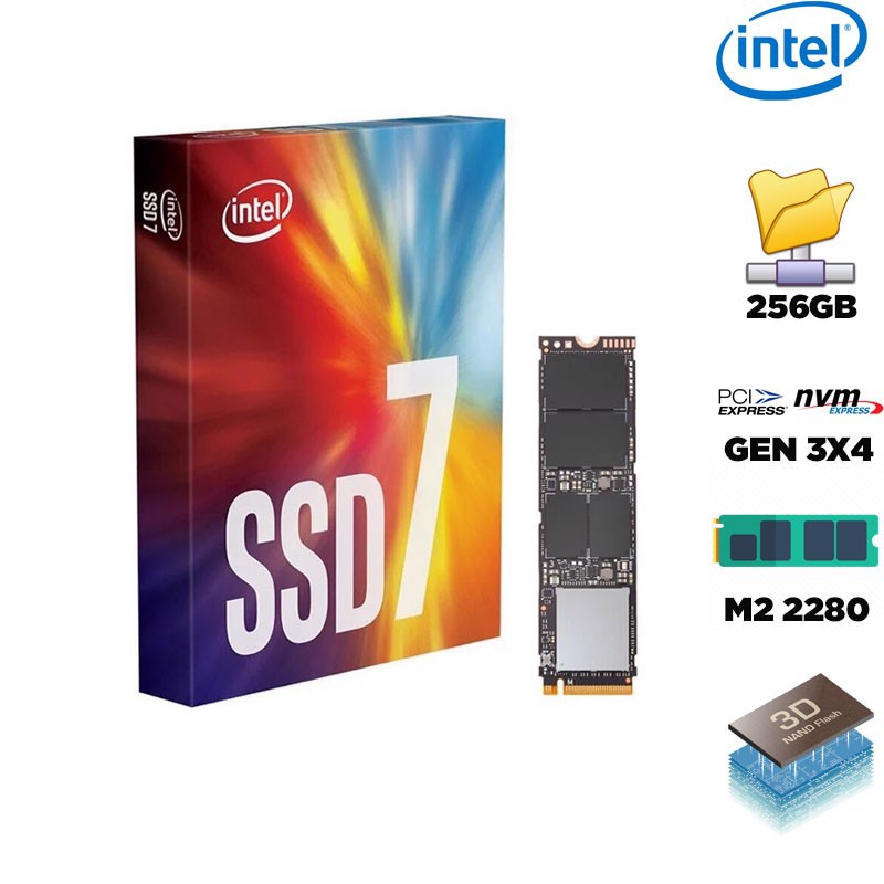 Ổ Cứng SSD Intel 760p Series 256GB NVMe PCIe Gen 3x4 M.2