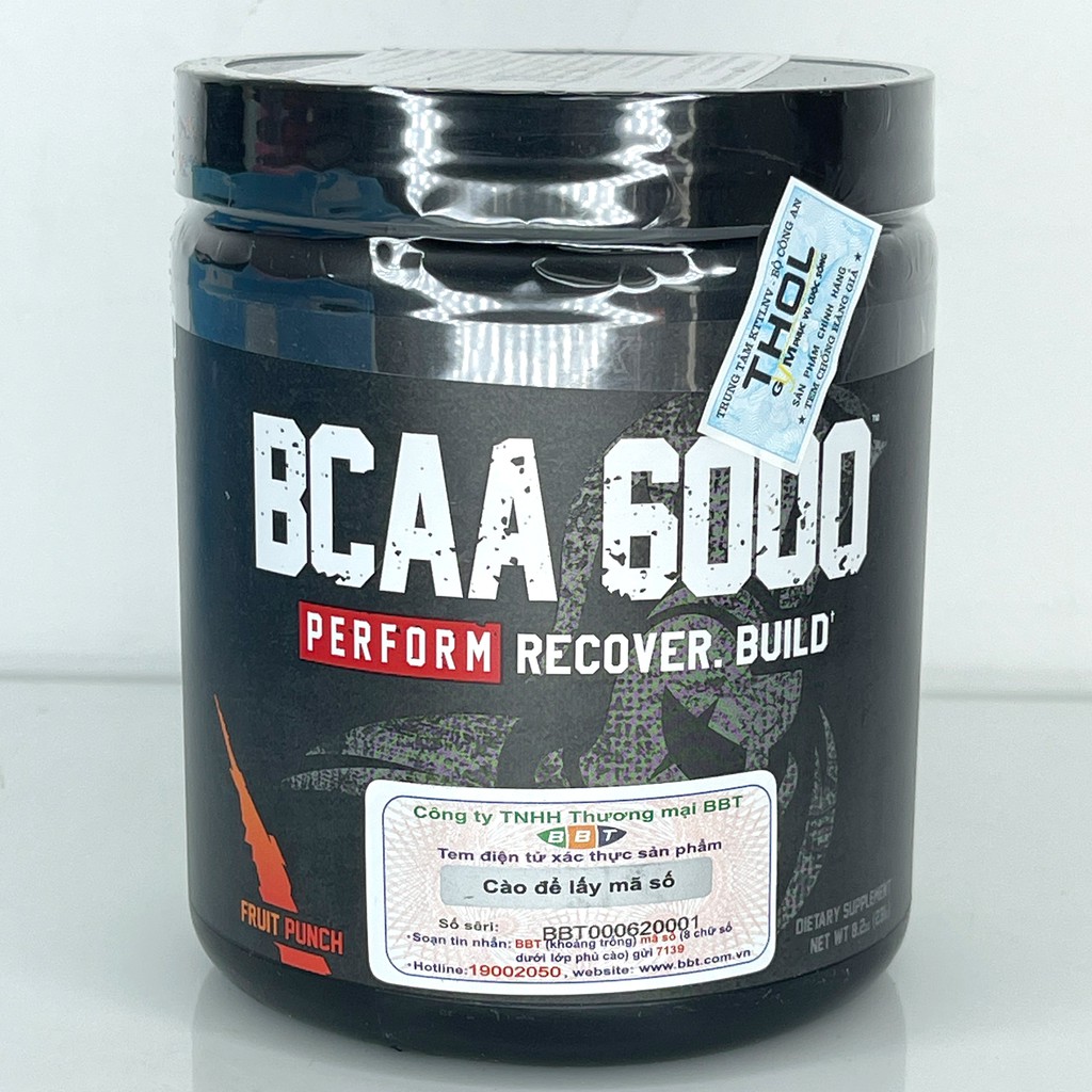 BCAA 6000 của Nutrex hộp 30 lần dùng hỗ trợ tăng sức bền, sức mạnh, phục hồi và phát triển cơ bắp trong tập