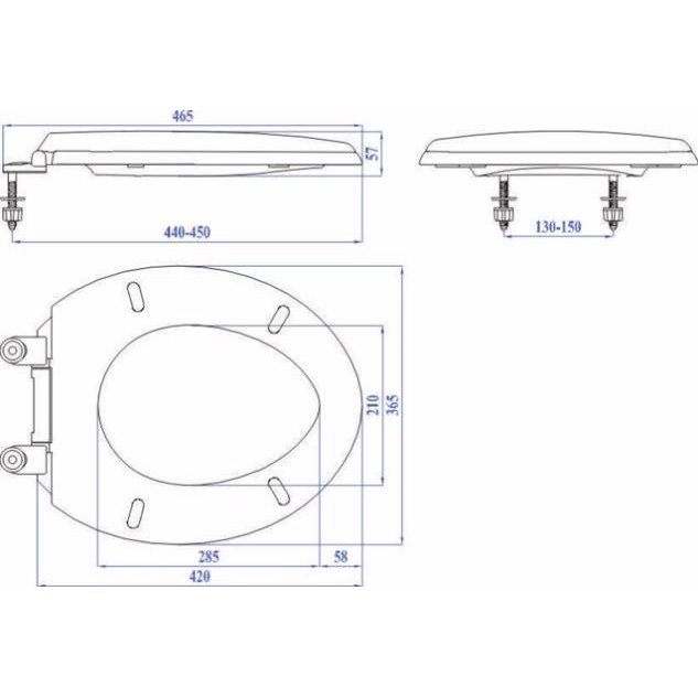 Nắp bồn cầu HA-01 PLATIC Nhựa Plastic siêu bền