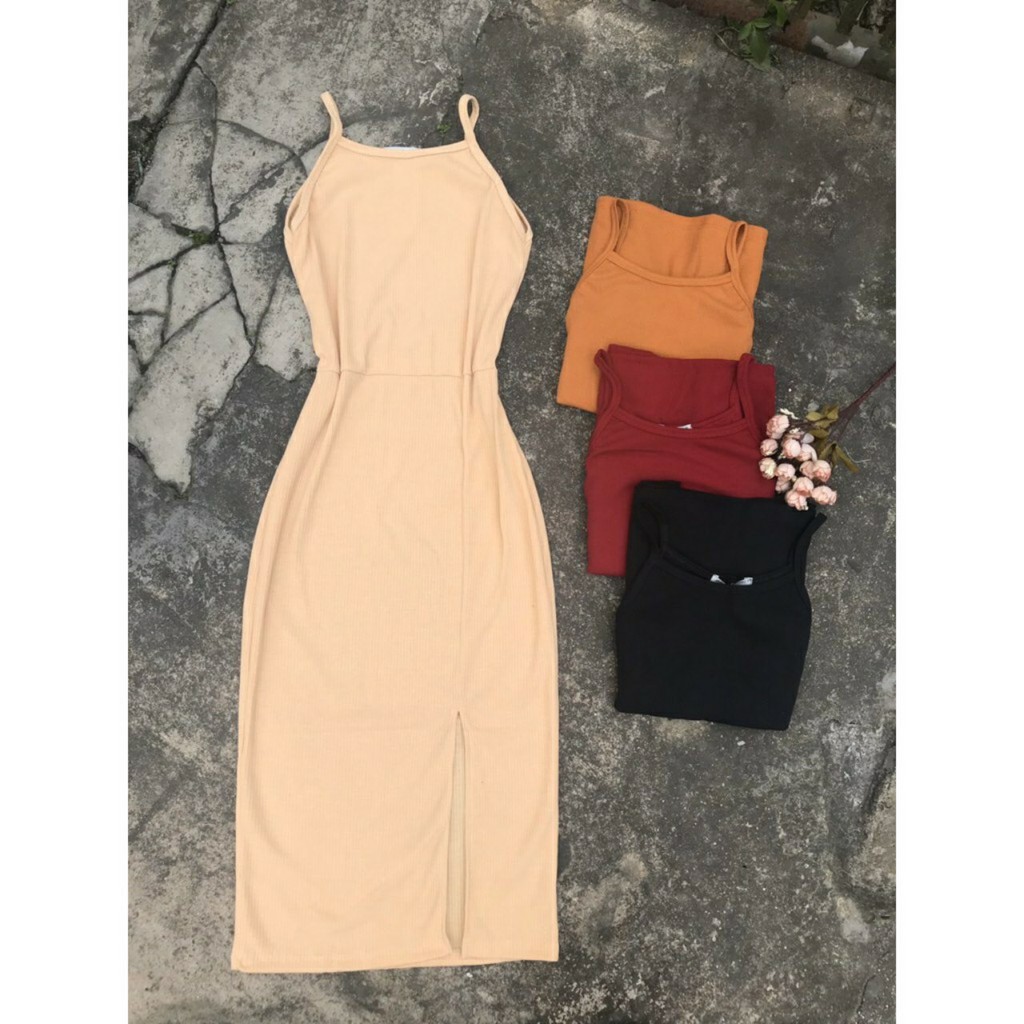 Đầm dự tiệc ღ FREESHIP ღ Váy body 2 dây cổ yếm siêu xinh thời trang XIXO mã DAM0029