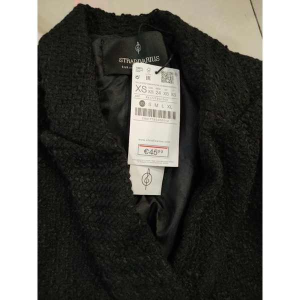 Áo dạ tweed hàng xuất dư hãng Stradivarius