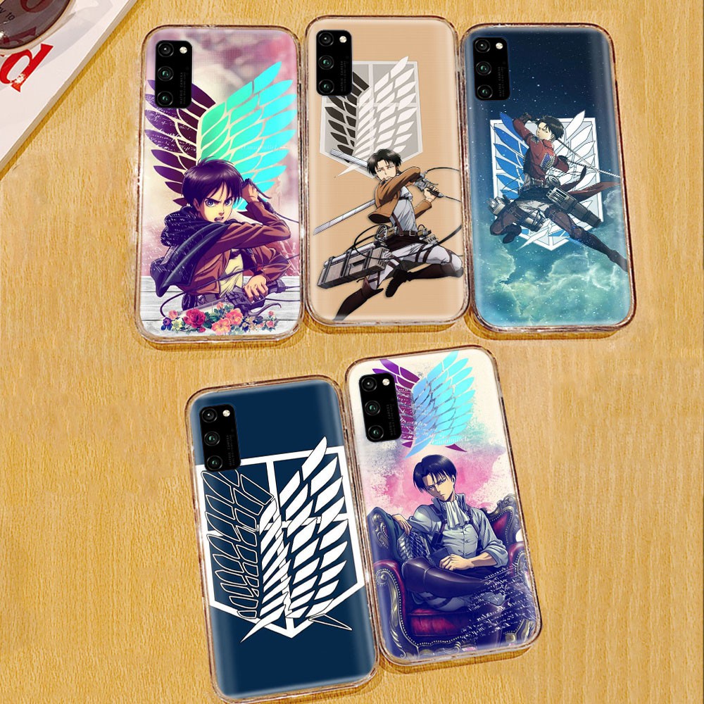 Ốp Lưng Trong Suốt In Hình Anime Attack On Titan Cho Xiaomi Mi Note 9 Se Pro Redmi 9t A3 Lite Max 3 Mix 2 2s