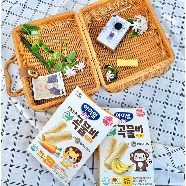 [DATE 8/2023] Bánh cuộn ngũ cốc ăn dặm Ildong Hàn Quốc