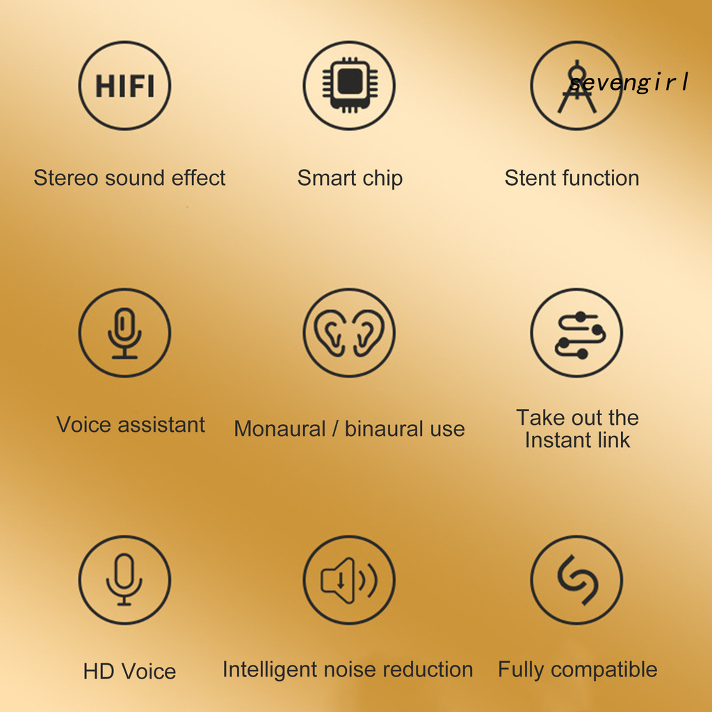 Tai Nghe Sev-J22 Bluetooth 5.1 Không Dây Âm Thanh Sống Động Chất Lượng Cao