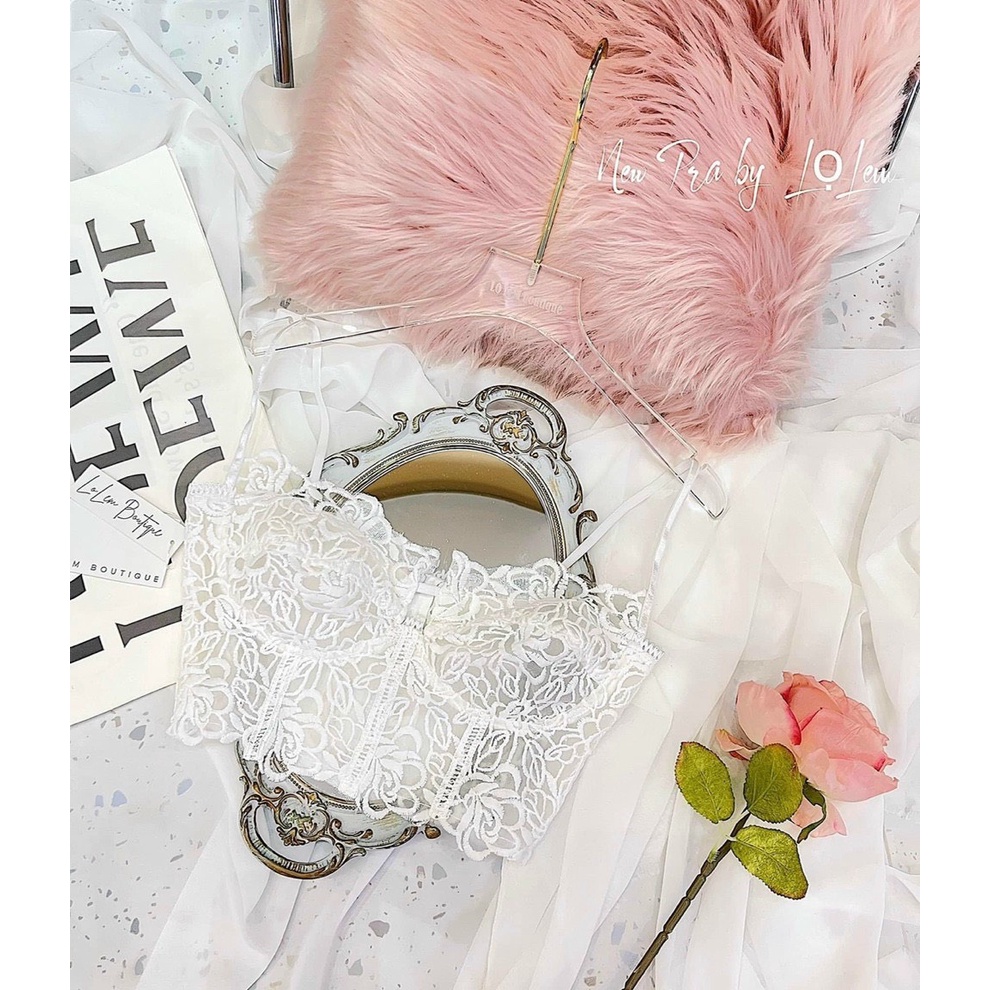 ÁO LÓT NỮ - ÁO HAI DÂY ÁO BRA REN CROPTOP THÊU 2 DÂY LÓT LƯỚI GỌNG SEXY QUYẾN RŨ BRALETTE CHẤT ĐẸP