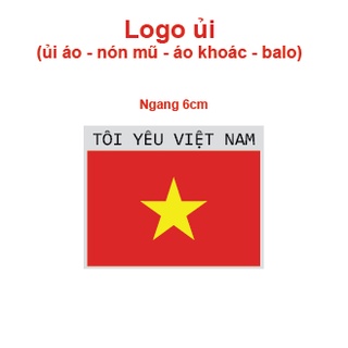Logo ủi áo hình Lá CỜ TÔI YÊU VIỆT NAM  - Ủi nón - áo - balo - túi - hoặc trang trí